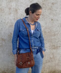 BOLSO BANDOLERA CUE MARRÓN