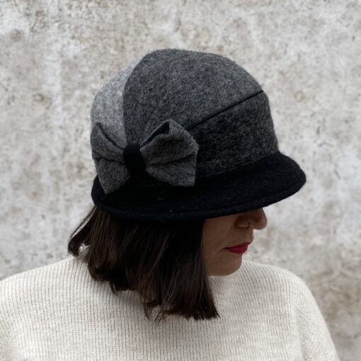 GORRO LANA GRIS LAZO