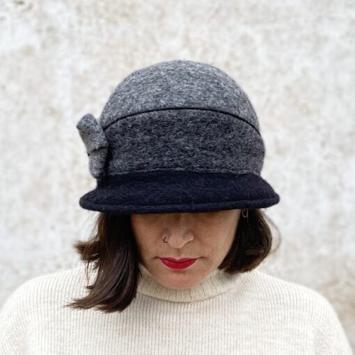 GORRO LANA GRIS LAZO - Imagen 2