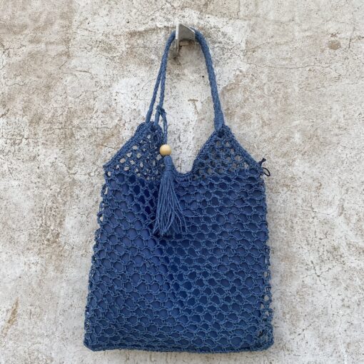BOLSO CROCHET AZUL