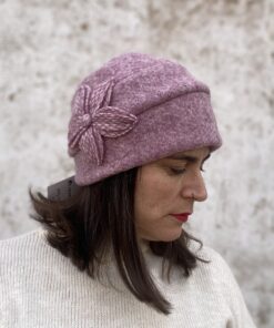 GORRO LANA ROSA